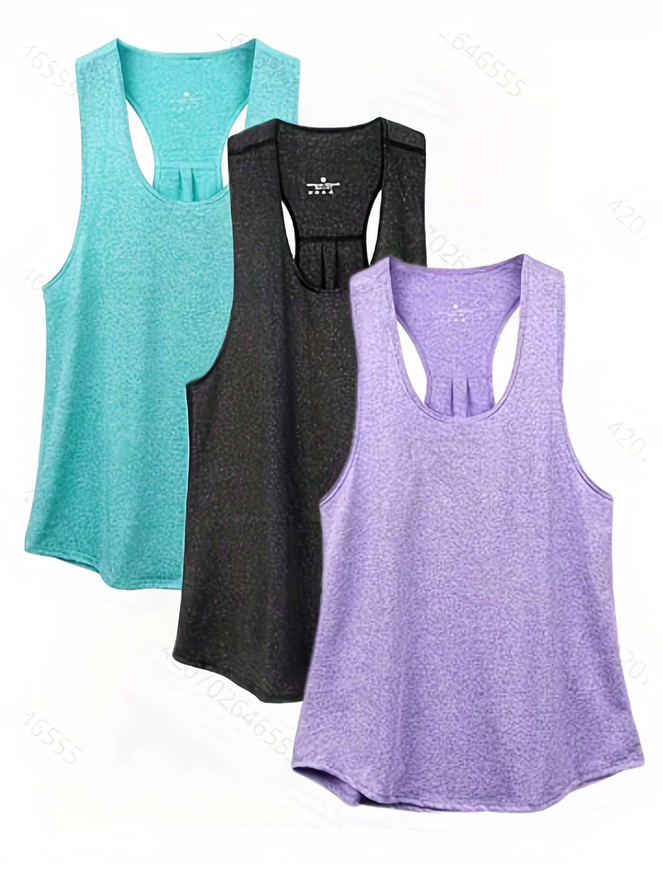 3pcs Quick-drying Racerback Sports Tank Top
Perfect for Fitness Training , other Sports & Running ,