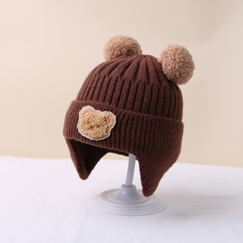 Cute Bear Ear Youngsters Beanie Cap - Cozy Knitted Winter Hat for Youngsters :)