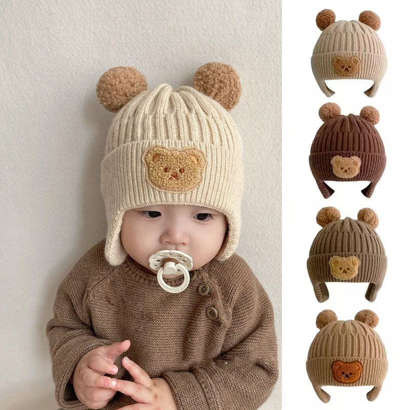 Cute Bear Ear Youngsters Beanie Cap - Cozy Knitted Winter Hat for Youngsters :)