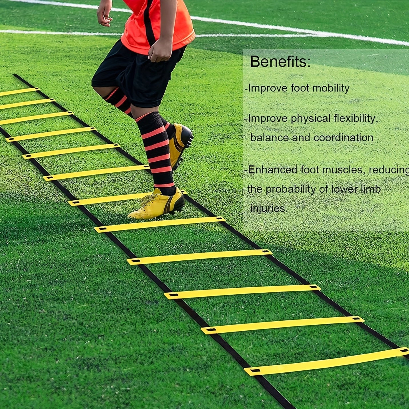 Agility Ladder With Storage Bag Speed Training Equipment