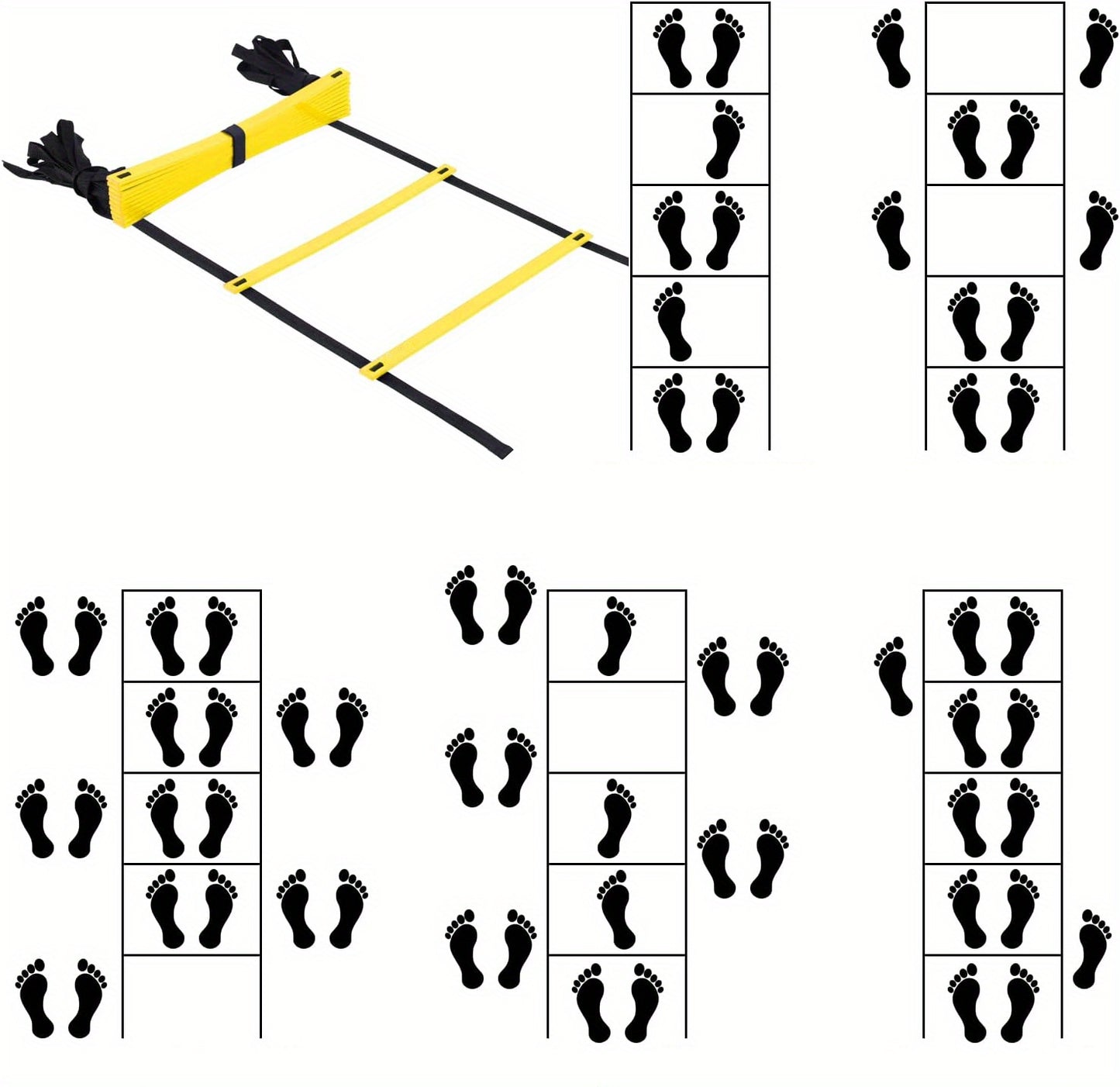 Agility Ladder With Storage Bag Speed Training Equipment