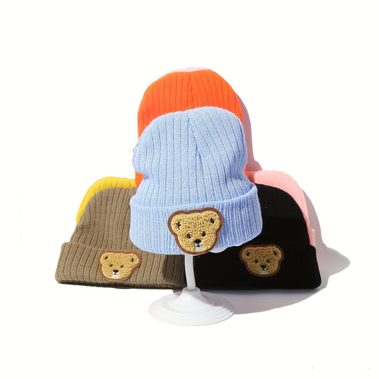 Warm Hat Children's Panda Flip Knitting Baby Good for  Autumn And Winter